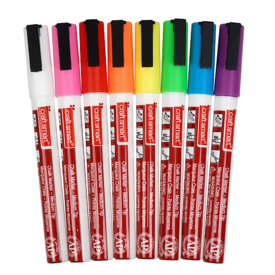 6 Packs: 8 ct. (48 total) Fluorescent Medium Tip Chalk Marker Set by Craft Smart&#xAE;